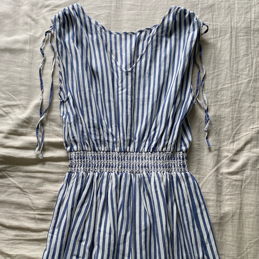 Striped Blue and White Dress